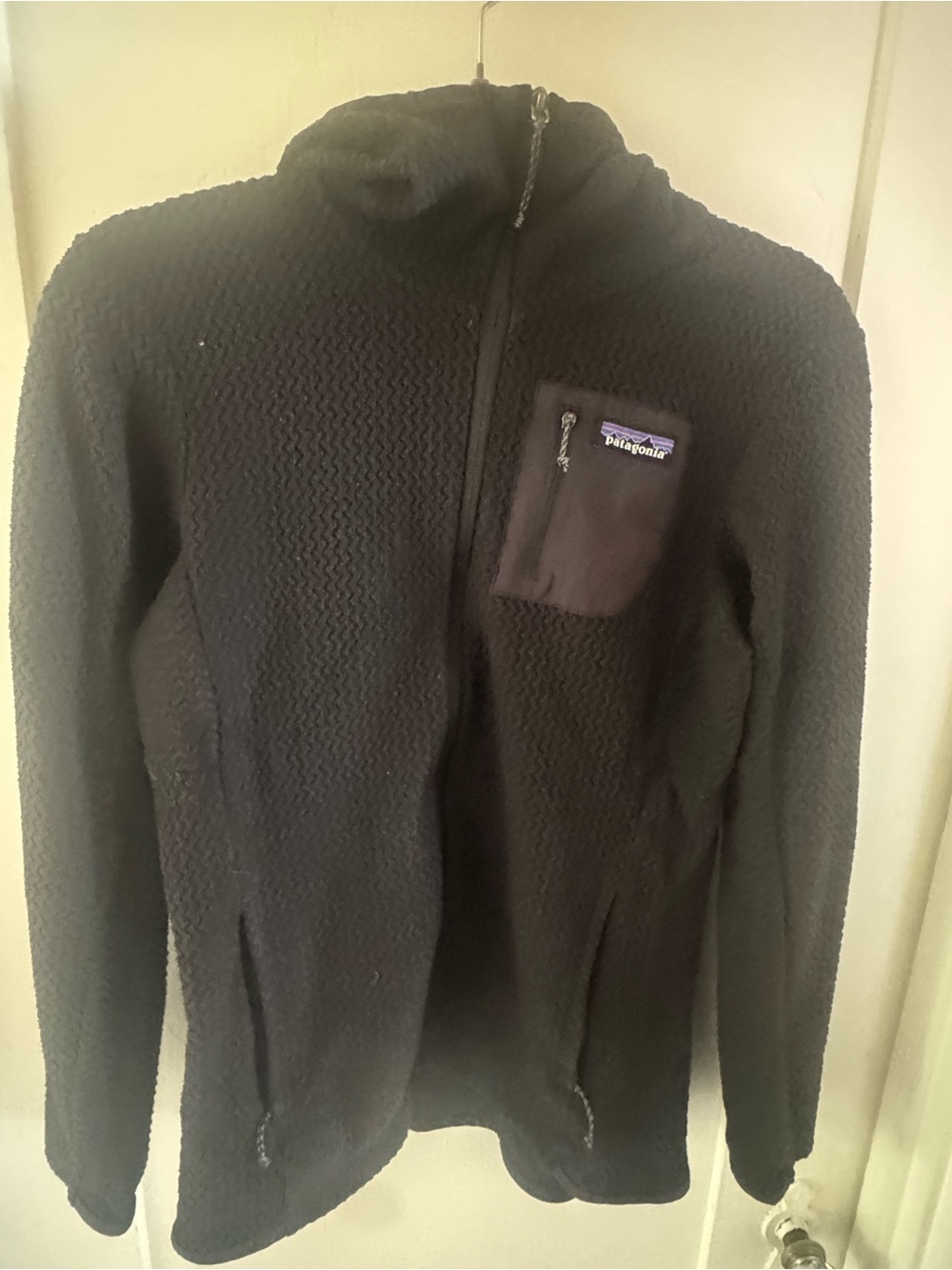 Patagonia Women’s Black Full-Zip Textured Fleece Jacket